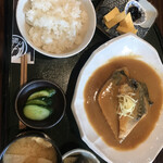 鮭山マス男商店 - トロサバ味噌煮定食1,180円ごはん少なめ