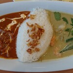 Kokosu - シーフードグリーンタイカレー＆バターチキンカレー