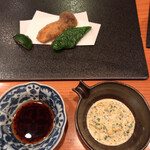日本料理 たかむら - 松茸のフライ　ウスターソースか自家製タルタルで