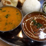 インド料理インディゴ - 豆カレー&茄子とチキンのカレー