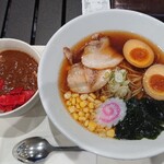 カインズキッチン - 贅沢醤油ラーメンとミニカレーのセット