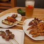Kushidori - 串物各種とビール