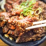 東灘ビーフ　肉ゲキジョウ（劇場） - ハラミ丼（肉2倍）