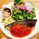 Cafe WASUGAZEN - サバのハーブ焼き　プッタネスカソース