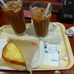 ドトールコーヒーショップ - アイスコーヒー クロックムッシュ