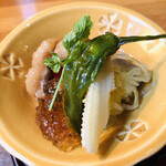 Kaisekiadumaji - 夏野菜と太刀魚の旨だしジュレがけ