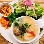 Cafe WASUGAZEN - 海老とお豆腐のふんわり団子 しょうが野菜あんかけ