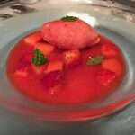 eclat - とちおとめのフレッシュソルベ　アールグレイのブランマンジェと共に