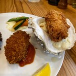 kitchen俊貴 - カニコロと牡蠣フライ