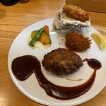 kitchen俊貴 - ハンバーグにカニコロ＆牡蠣フライ