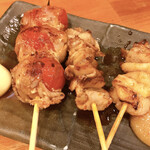 Yakitori Koubou - プチトマト巻き230円→115円、かわ130円→65円