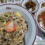 中山飯店 - チャーハンにらスープにメンマ付