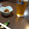 いろり 奈々 - 生ビール、お通し