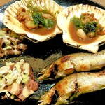 炙り酒場 庵八 - 炭火焼き盛り合わせ　旨いです！