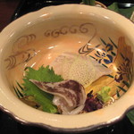 魚庭①泉州トリガイ、白身魚