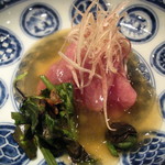 北新地 弧柳 - 肉肴　宮崎牛の新玉ねぎ餡かけ