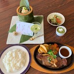 瀬戸内ゴルフリゾート レストラン THE GRILL - グレードアップ＋500円のステーキ