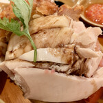 シンガポール海南鶏飯 - 蒸し