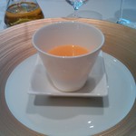 レストラン サンパウ - まずは野菜の冷製スープ