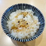 飯田商店 - バター醤油ごはん 300円
      （比内地鶏の油かけ）