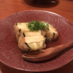 交番通り 四十 - なすとしんじょうのはさみ揚げ