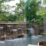 茶寮 百灯瀬 - 滝の流れる水庭