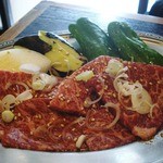 スエヒロ焼肉 - 牛ロース定食：1,550円