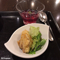中国料理 豪華 - 副菜の鶏唐揚げとワインゼリー