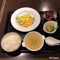 中国料理 豪華 - 海老と玉子ふわふわ炒めセット