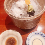 銀座 しのはら - 鱧のおとしと鯒のあらい を ちり酢or煎り酒で