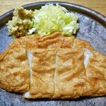 島本蒲鉾店 - 皮天ぷら（ちょっと焼いて おろしショウガ・ネギ・醤油で）