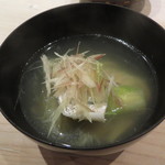 くろぎ - 明石の鯛と初加茂茄子のにゅう麺仕立て  茗荷