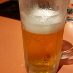 朝鮮飯店 - 生ビール。。一口飲んじゃった！！