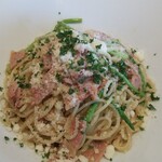 ボーノ - サービスランチ  アスパラとベーコンのペペロンチーノ