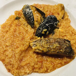 ビストロ キャトルズ - 海の幸のブイヤベース風リゾット～削りたてパルミジャーノ