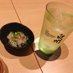 一心 - お通し、白州ハイボール