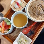 中華そば麦右衛門 - 鱧と太刀魚出汁の冷やし塩つけそば@1300