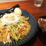 灼味噌らーめん 八堂八 - 冷やし味噌(限定10食) 900円、味玉 100円、マグロの頭肉のっけ飯(限定10食) 500円