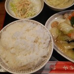 錦海楼 - 八宝菜定食ご飯大盛り