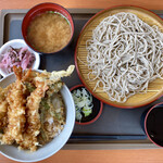 てんや - 「海老穴子天丼」@960＋「もりそば(1人前)」@350(税込)