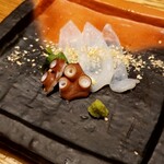 菜な - 蛸の薄作り　胡麻塩