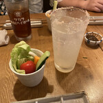 SuMIKA - 塩レモンサワー480円　お通し400円