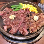 いきなりステーキ - ワイルドステーキ&ハンバーグコンボ（合計450g）