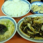 大王 - 爆羊肉（ジンギスカン）定食 ￥750