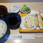 天ぷら小野 - 天ぷら定食1320円（税込み）