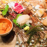 はなれ 味重 - 雲丹 トロ 烏賊 ヒラメのあん肝巻き 海ぶどう