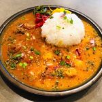 カレー&スパイス ハナコ - ★豆とえびのあいがけ ¥1,200