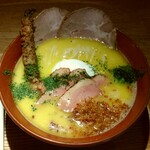 麺巧 潮 上野製麺所 - 鶏白湯そば『極 白』1290円。無料大盛り。