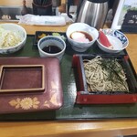 手打ちそば　梅田屋 - かつ重セット　冷たい蕎麦　1,155円