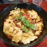 大衆中遊華食堂 八戒 - いつもの(３種あいがけ天津カレー炒飯丼)